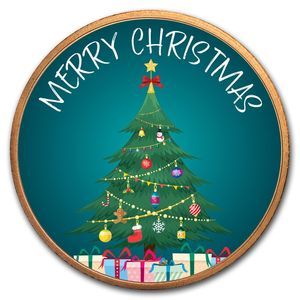 Merry Christmas Copper Medallion